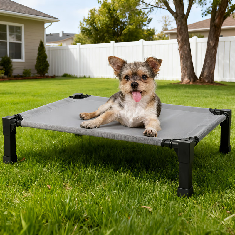 Lit pour chien Cooling Elevated, H 9,3 po x l 51 po x P 36,1 po, Gris
