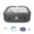 Relxtime Proseries 6-person Upgraded Square Inflatable Hot Tub – 73x73 Inch Portable Spa With 15-piece Pro Kit, Grey Reinforced Design For Ultimate Durability