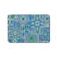 Blue Mandala Mosaic Doormat, 24 x 36 inch, for Entrance Porch, Teal & Turquoise