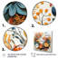 Couronne florale beige et orange III sur toile-92009560