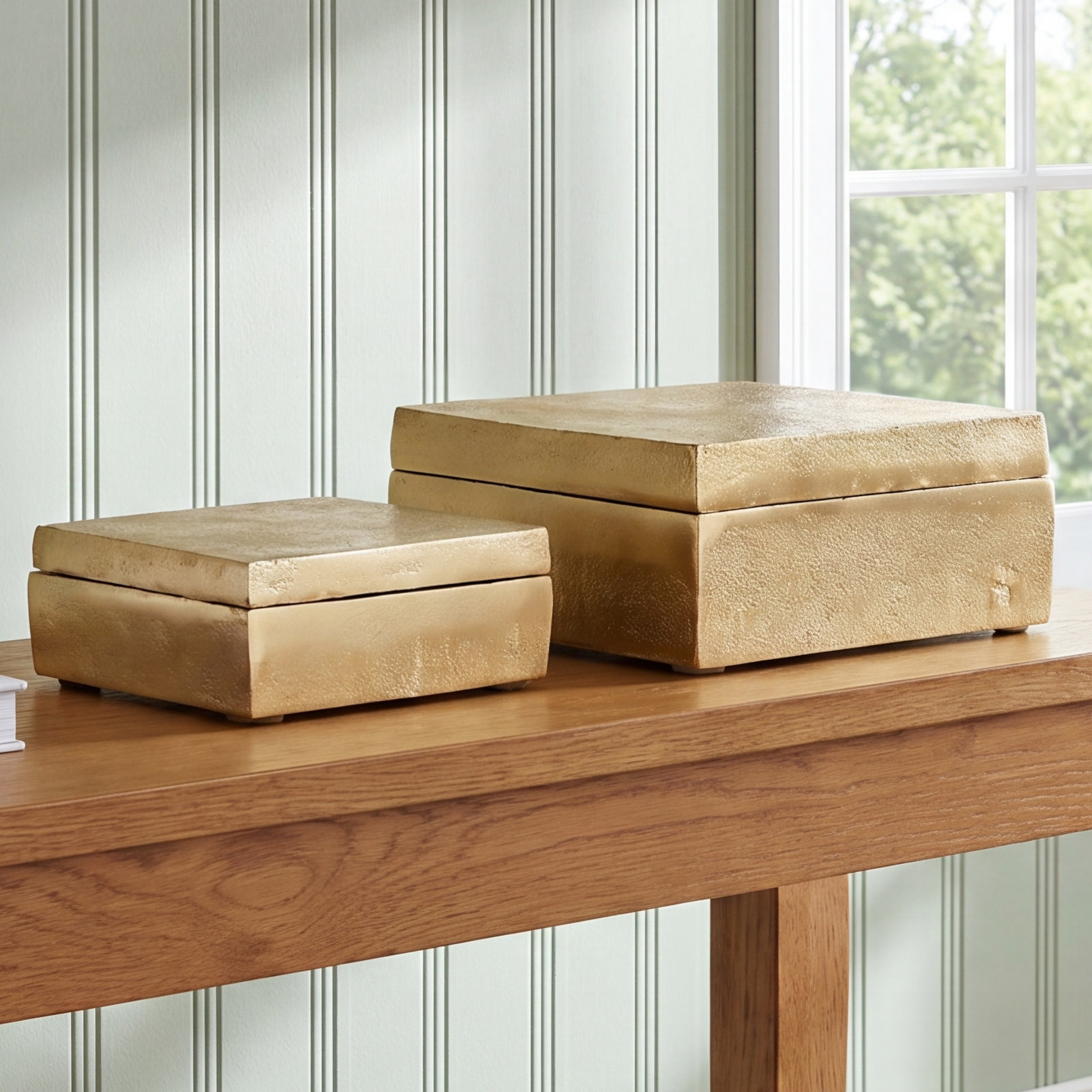 CRESSIDA LIDDED BOXES, SET OF 2