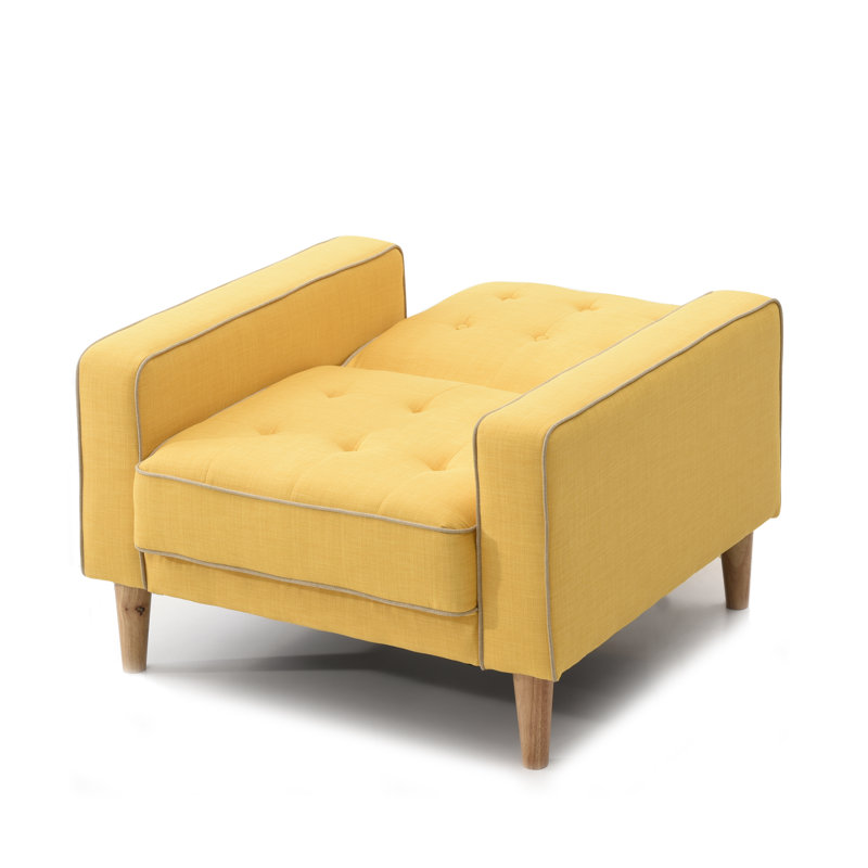 Woodmere Upholstered Accent Chair, Yellow Twill