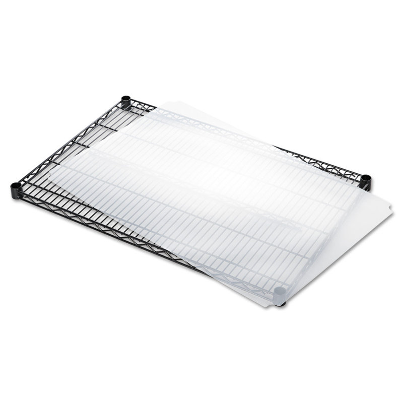 36" W x 24" D Shelf Liners for Wire Shelving in Clear Plastic