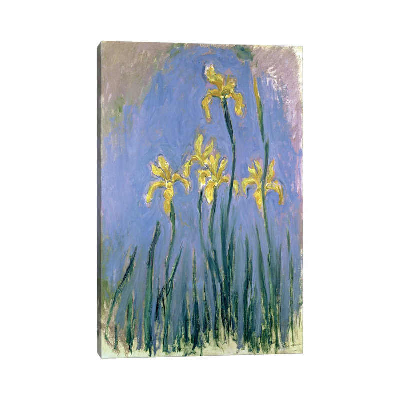 The Yellow Irises, C.1918-25 by Claude Monet - Wrapped Canvas Painting, 101.6cm H x 66.04cm W x 1.91cm D