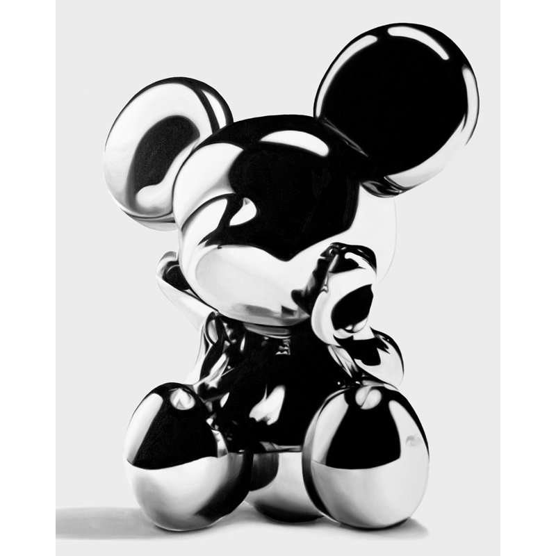 Souris en métal - Reproduction de giclée sur toile tendue avec châssis, H 18 po x l 15 po