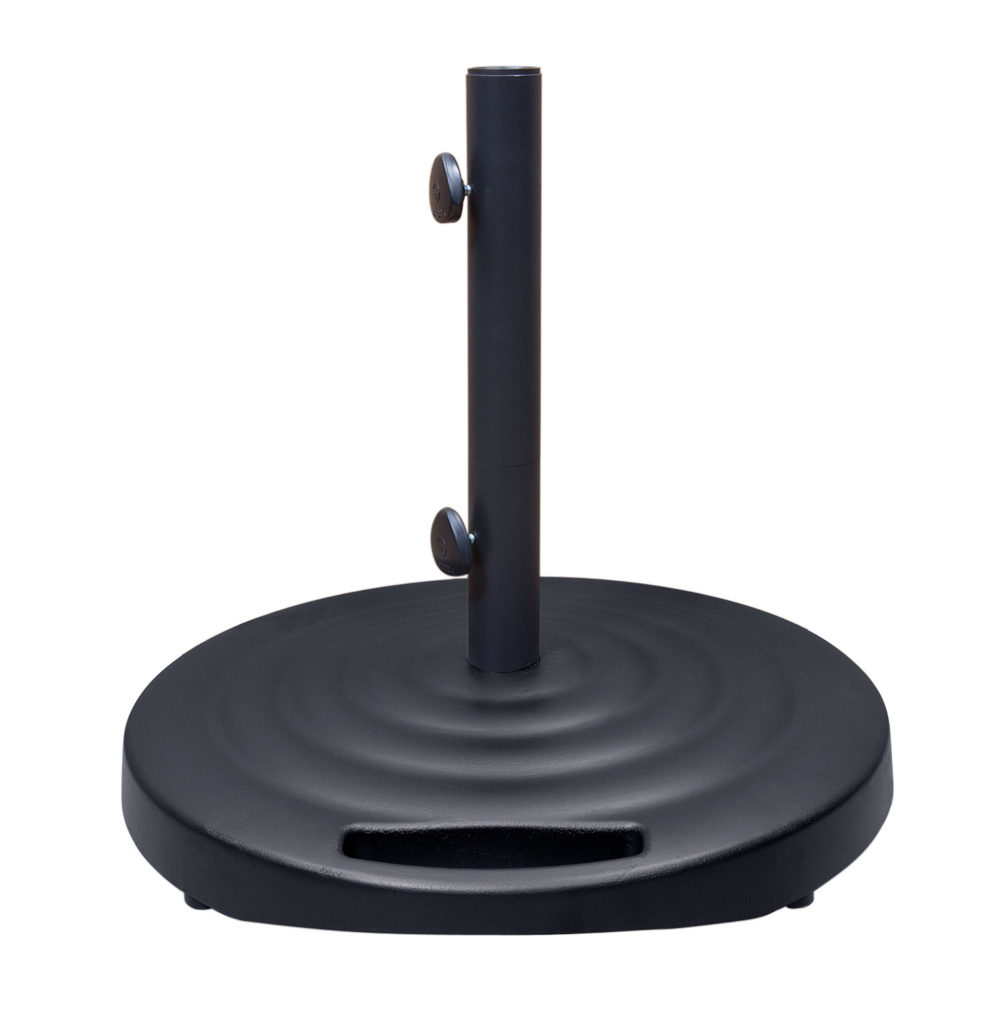 Monaco Round Umbrella Base with Wheels, Black