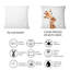 Portrait d'une girafe sur fond blanc I - Coussin décoratif imprimé traditionnel-1168271129