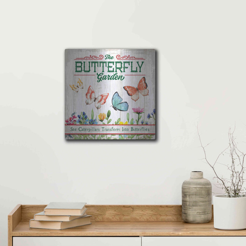 «Butterly Farm» par Mollie B Art, H 12 po x l 12 po