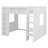 Space-Saving Wooden Loft Bed With Built-In Shelves-329945827
