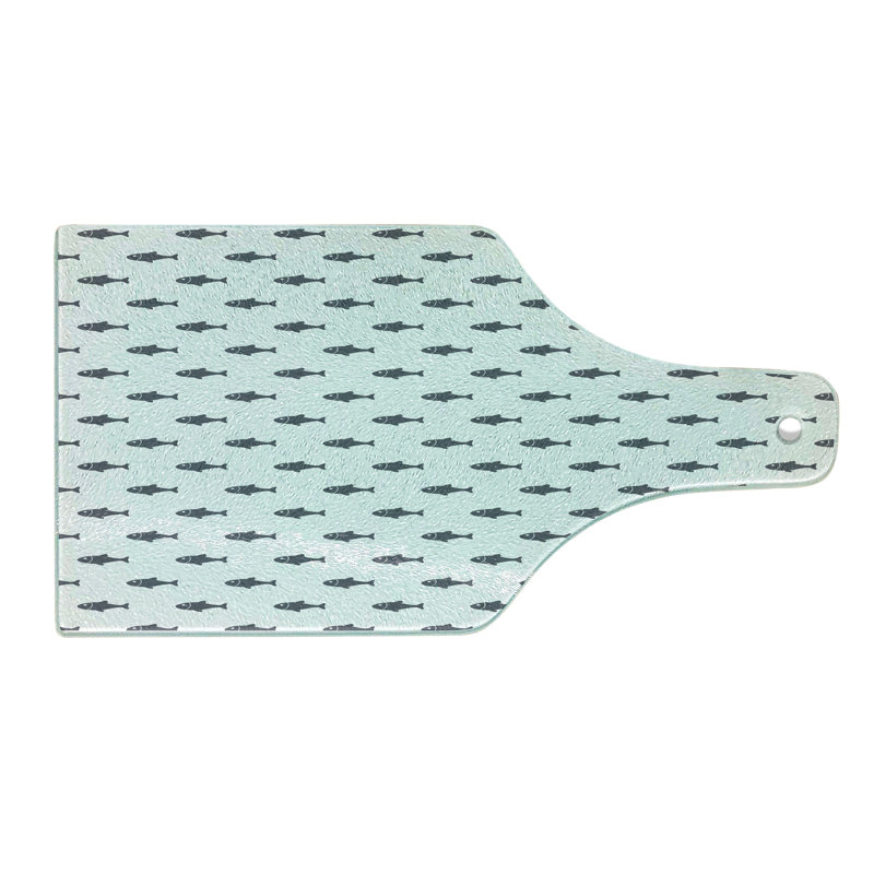 Planche à découper en verre trempé gris anthracite Ambesonne