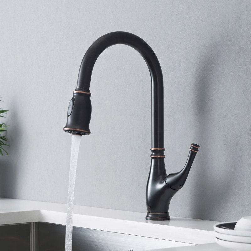 KIBI Summit Pull Down Kitchen Faucet, Oil Rubbed Bronze, Without Soap Dispenser