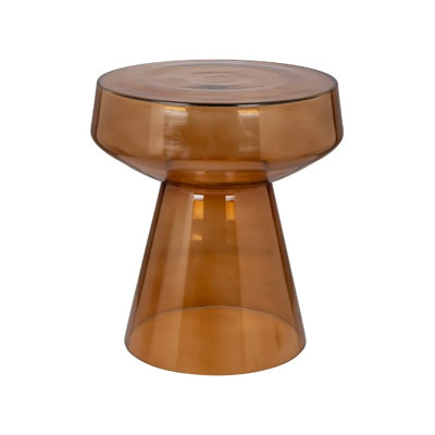 Bowen Glass Pedestal End Table