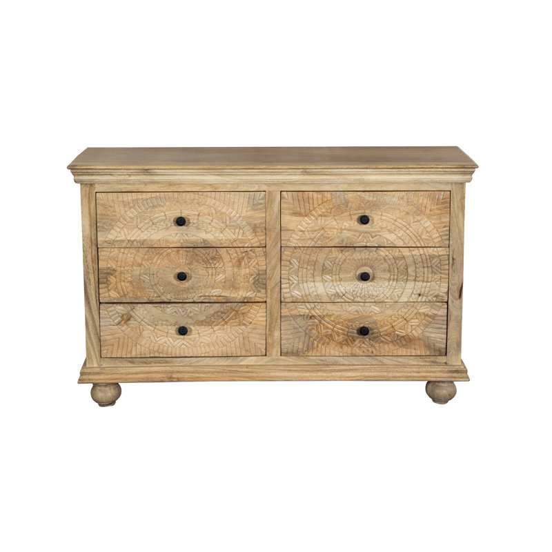 Une commode double sculptée 55 po avec 6 tiroirs One Allium Way®