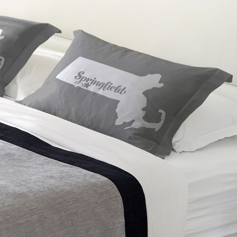Springfield Polyester Sham Set, Standard/Twin, Polyester, Gray