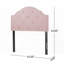 Tête de lit tapissier capitonnée simple, bois massif avec pieds en métal durables, hauteur réglable, pas de sommier tapissier, conception capitonnée moderne-593933778-593933791