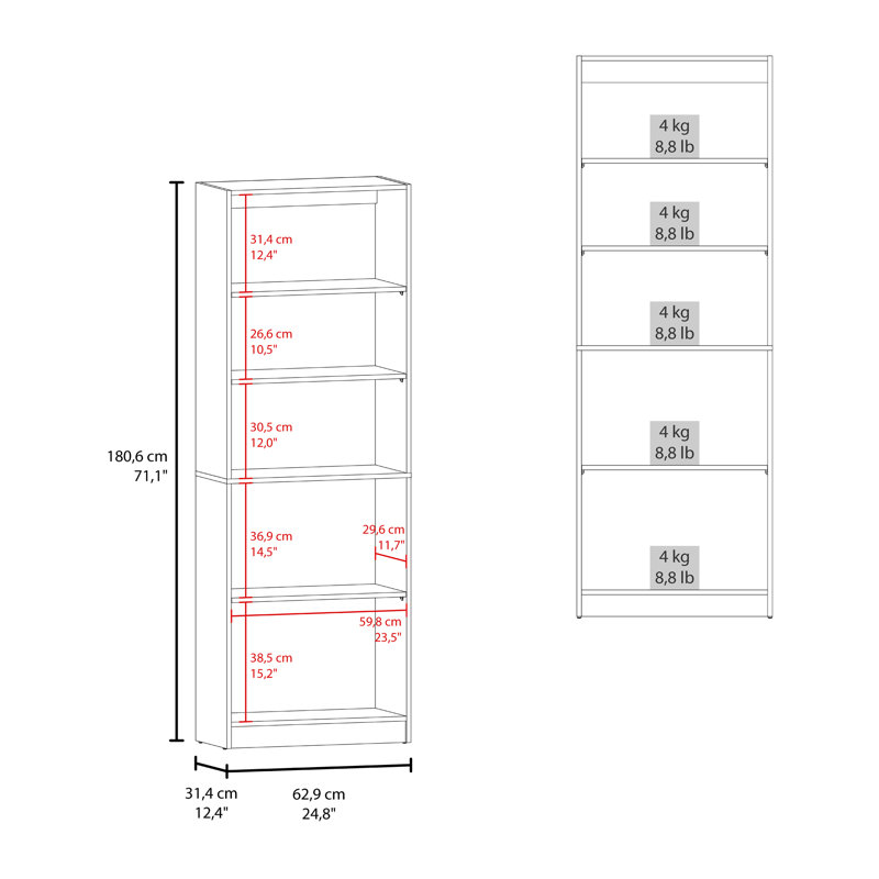Ensemble de bibliothèque 3 pièces en chêne naturel avec armoire de rangement et tablettes ouvertes pour une organisation moderne