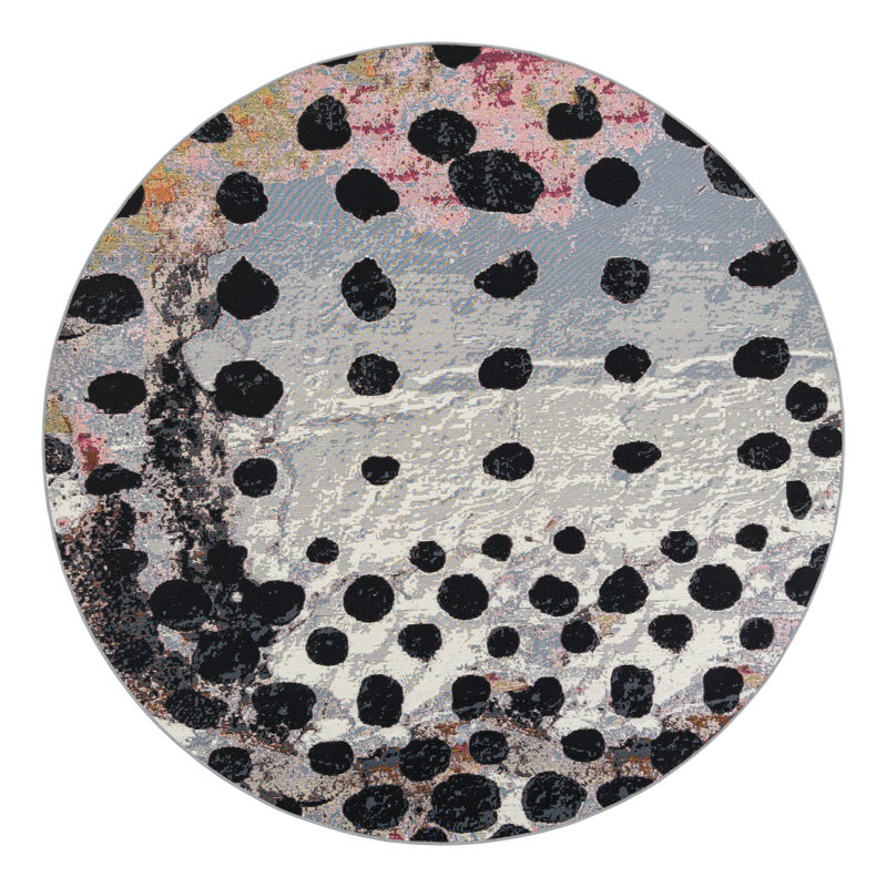 Keazia Indoor/Outdoor Area Rug, Round 7'10"