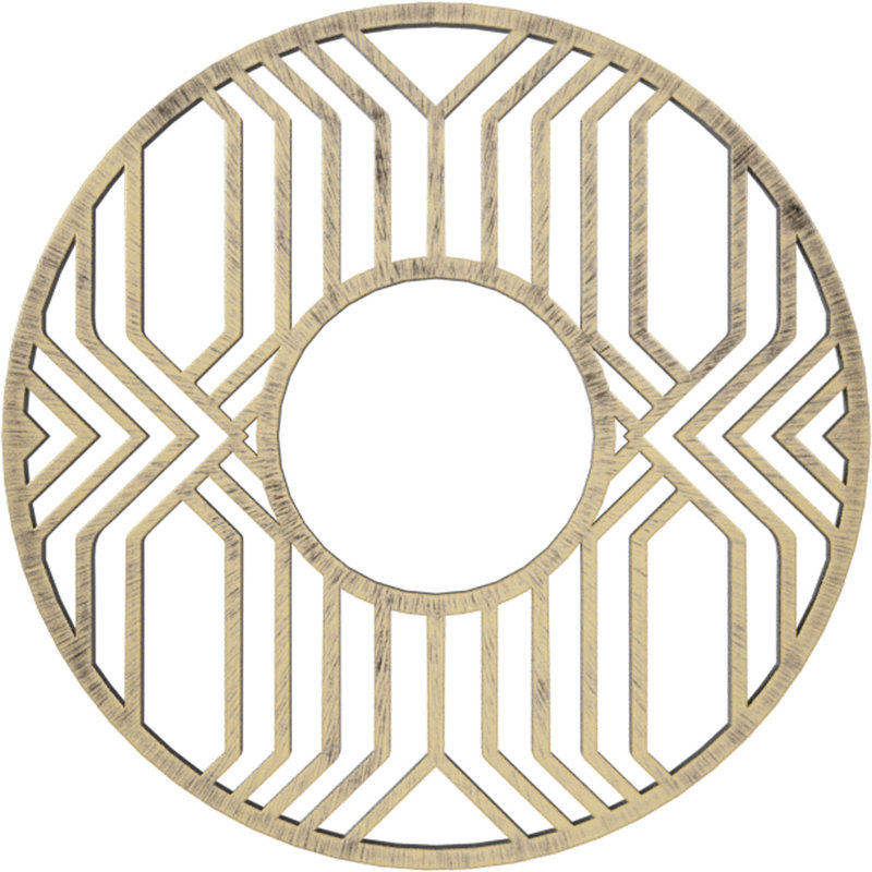 Médaillon de plafond de 20 po x P 7 po x P 7 po x P 1/2 po de qualité architecturale, or pâle antique, Or pâle antique