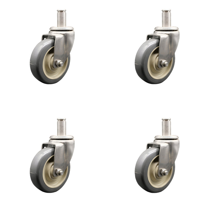 Marquipt Sea Stair Stainless Caster Replacement Grip Ring Included Set of 4 SCC