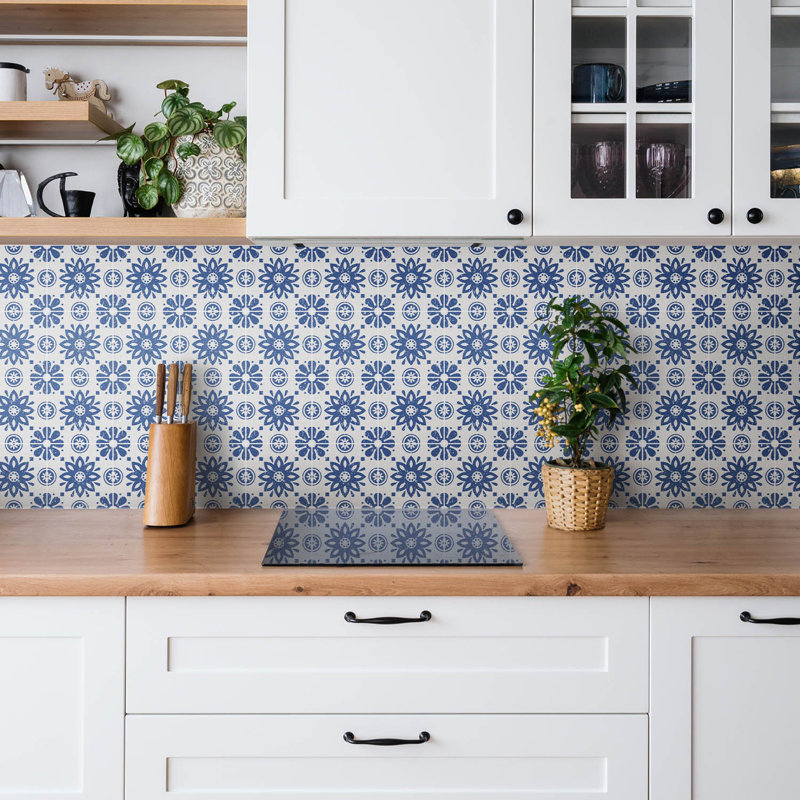 Quiana 50cm x 100cm PVC Singular Tile in Navy