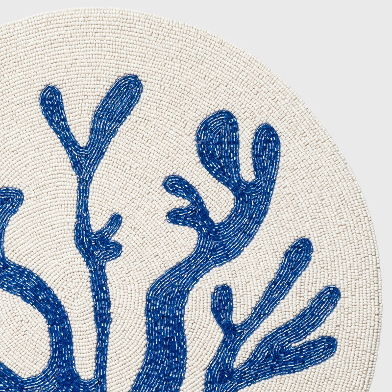 100% Cotton Round Beaded Placemat