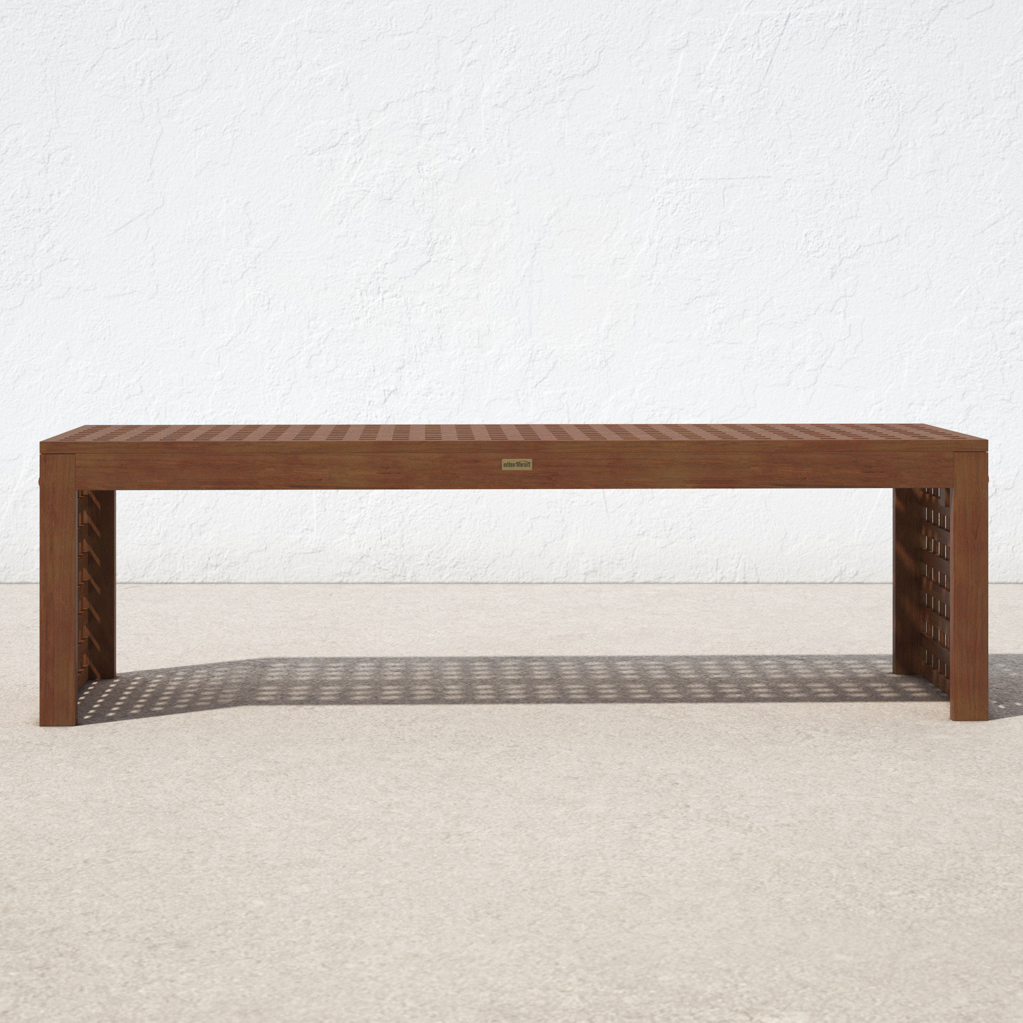 Mid century outdoor cheap bench