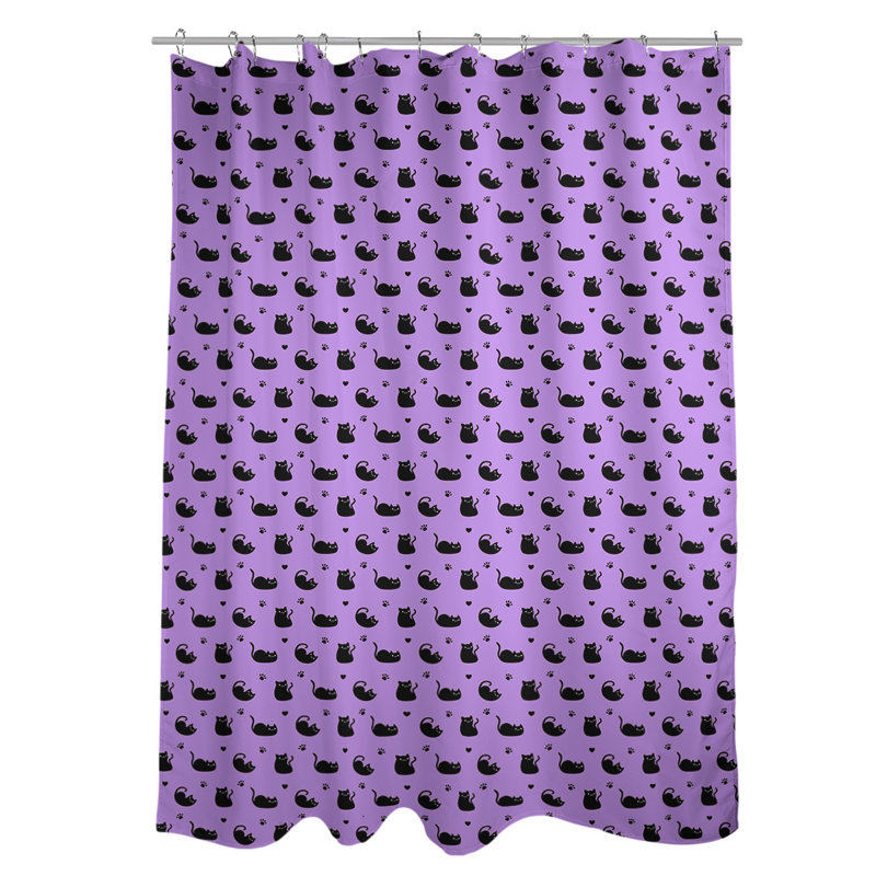 Rideau simple pour chat, Mauve