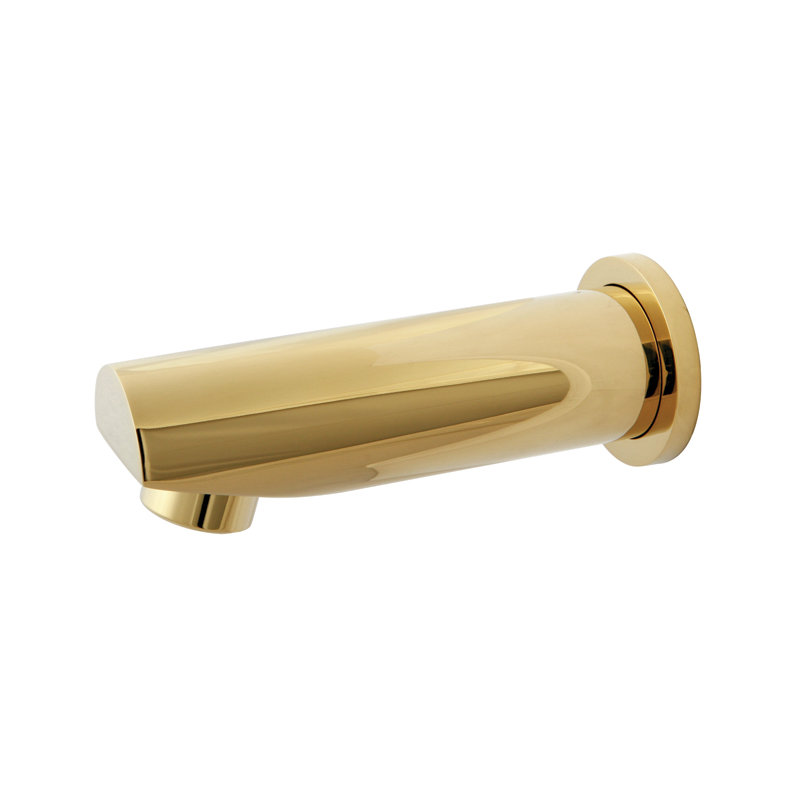 South Beach Wall Mounted Tub Spout, Polished Brass