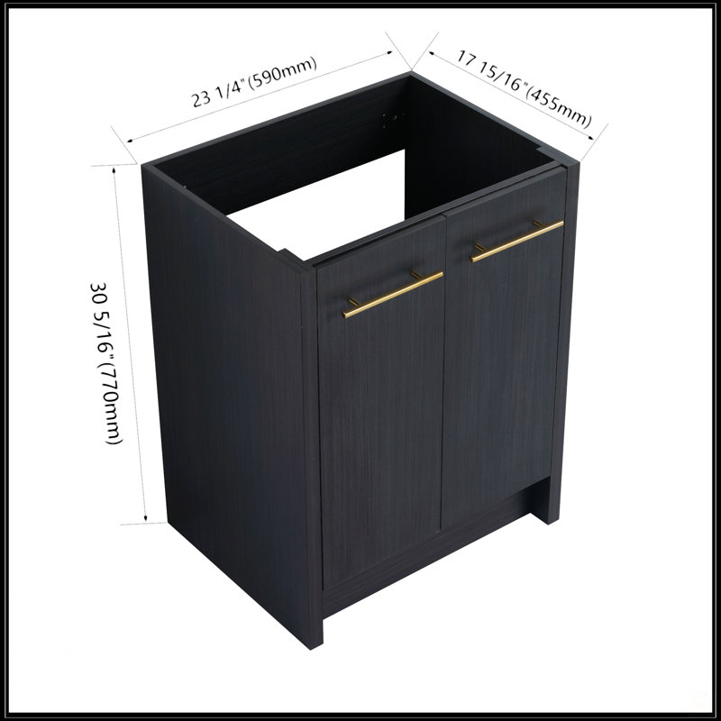 Meuble-lavabo autoportant de 24 po