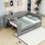 Lit de jour double rembourré avec couchette et tablettes et station de charge-797113103