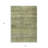 3' X 5' Artichoke Green Brown And Gray Striped Washable Indoor Outdoor Area Rug
