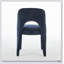 Chaises de salle à manger en chenille bleu foncé avec dossier creux, ensemble de 2 pour cuisines et restaurants modernes-1239627271