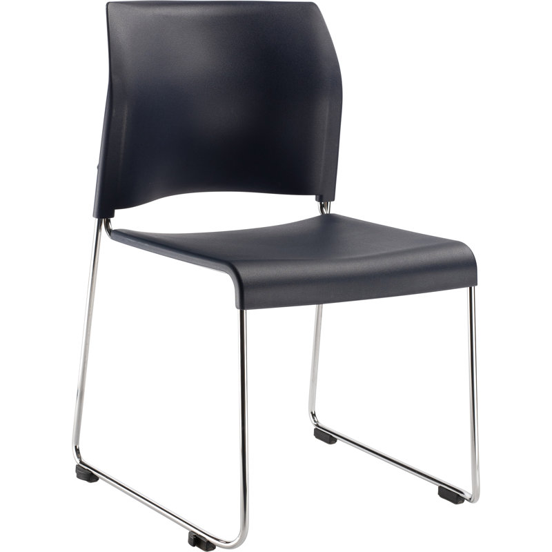 Navy Metal and Plastic Stacking Cafetorium Chair
