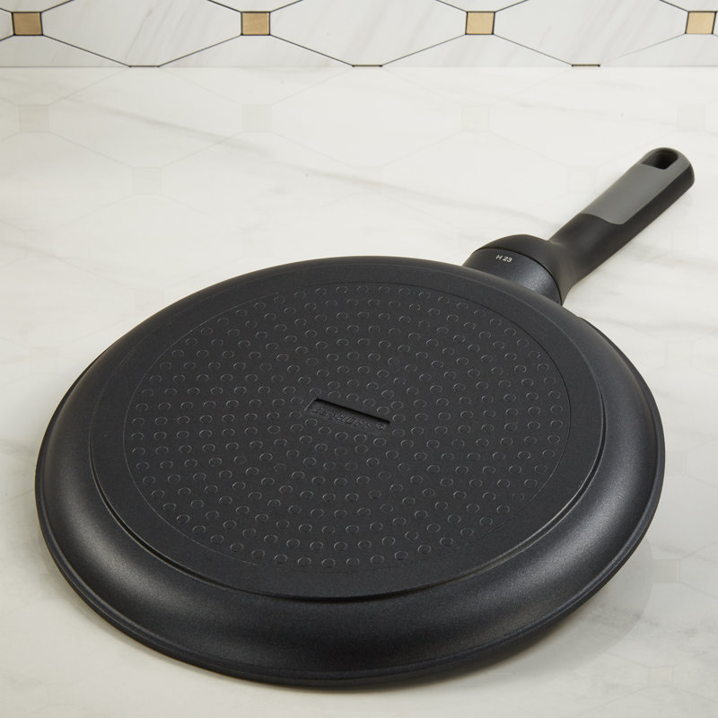 Leo Stone+ Black Nonstick Ceramic Pancake Pan, Recycled Aluminum