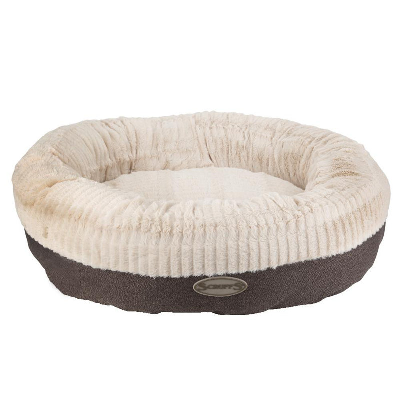 Ellen Polyester Pet Bed, 15cm H x 55cm W x 55cm D, Charcoal/Ivory