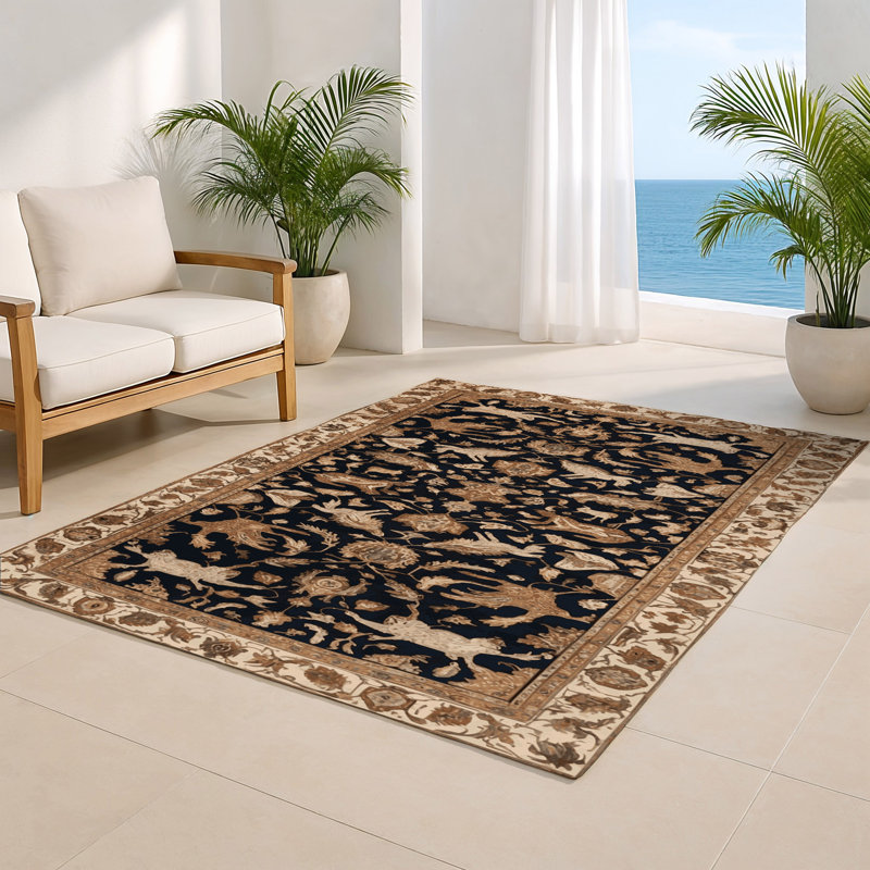 Tapis d'intérieur et d'extérieur brun Persian, Rectangulaire 2 pi x 3 pi