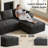 Freely Movable Modular Boneless Sectional Sofa Corduroy Couch For Living Room-1246822158-1242557483
