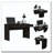 Black Wengue 2-Drawer Computer Desk