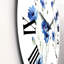 Bleu bleuet avec feuilles vertes III - Horloge murale traditionnelle-60281447
