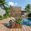 Boîte à fleurs en métal avec treillis et roues-1800366888-1784459252