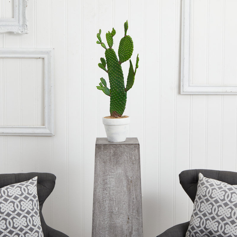 Saguaro Silhouette 28" Artificial Cactus in Pot for Outdoor Decor