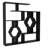 Swenson 52.7" H x 52.7" W Geometric Bookcase-345211417