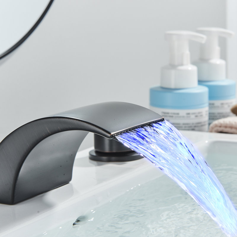 Widespread 2-handle Bathroom Faucet, Oil Rubber Bronze