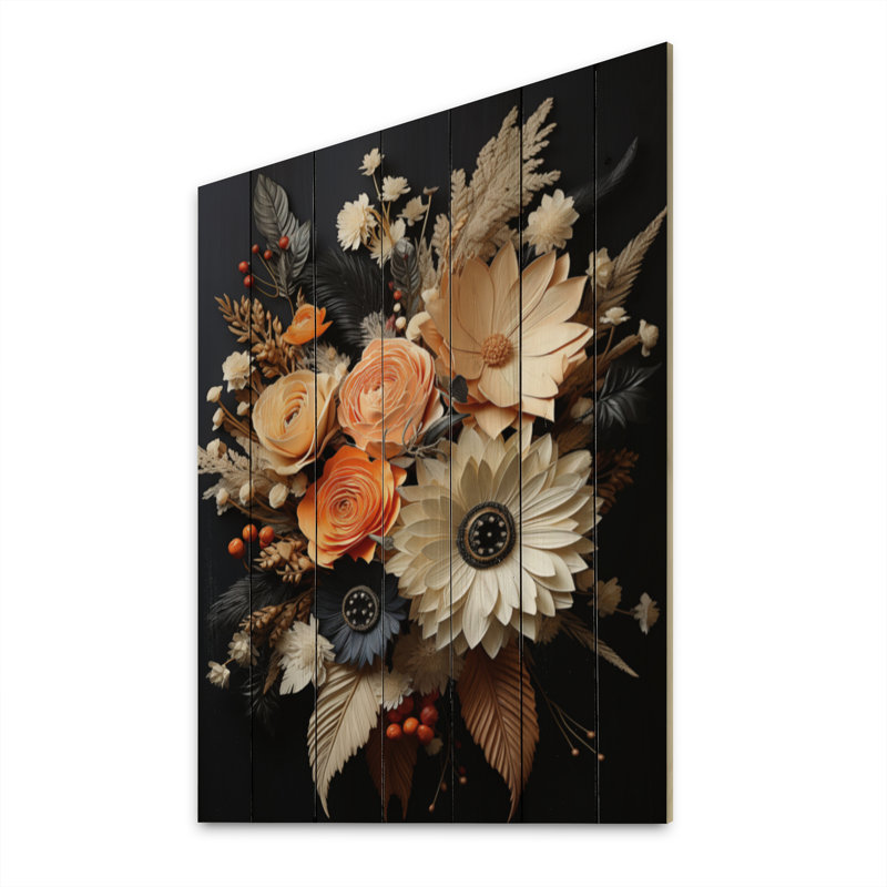 Bohemian Art Bohemian Bouquet I - impression sans cadre sur bois, H 20 po x l 10 po x P 0,78 po