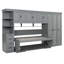 Lit escamotable simple avec garde-robe, armoire et bureau-79329270