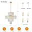 Lustre en cristal de luxe à 4 niveaux de 20 po, luminaire suspendu à cadre doré 12 lumières, éclairage de plafond élégant pour le salon, la salle à manger et la chambre à coucher