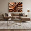 Gradient abstrait 54, art mural sur toile brune-1785485275
