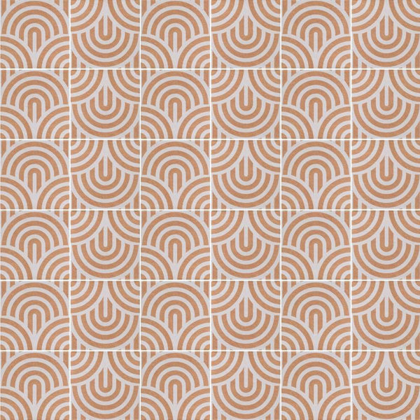 Verity Waves 8" x 8" Patterned Porcelain Floor and Wall Tile