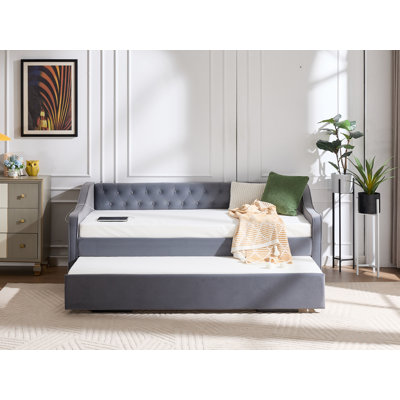 Velvet Daybed With Trundle by Mercer41