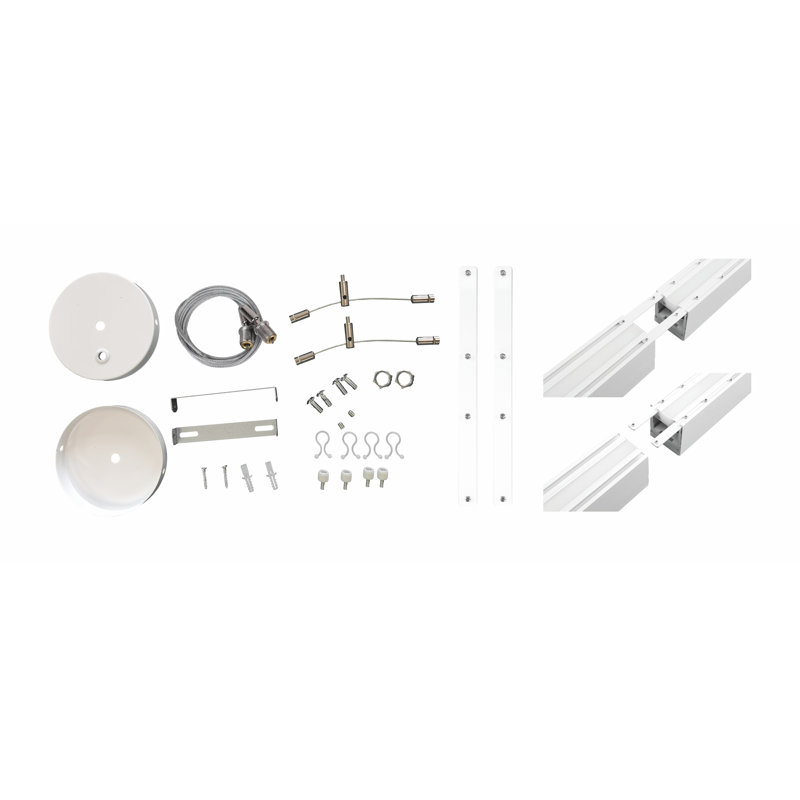 4FT Linkable LED Linear Light, 50W,Dimmable LED Suspension Office Lighting Fixture